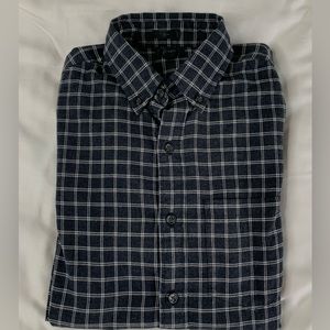 J Crew Brushed Cotton Twill Grey Check Size XS Slim